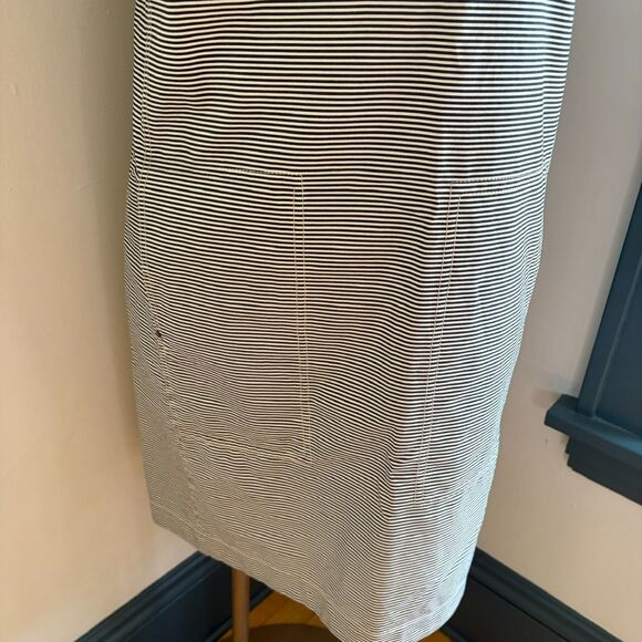 Layfayette 148 Cotton Striped Shift Dress Women's Size 16 Nautical Cotton Canvas - Picture 6 of 11